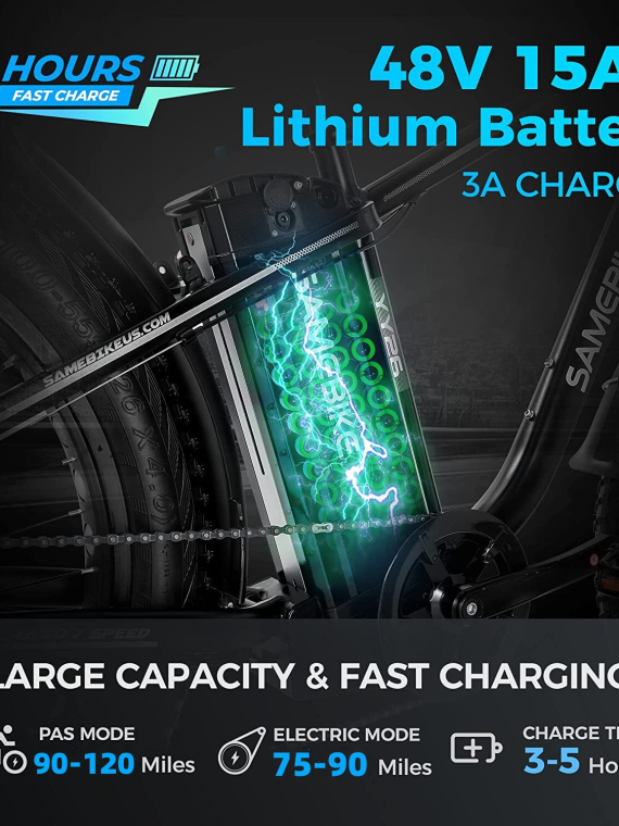 Outdoor electric bike with 48V/15Ah lithium battery ?C Black