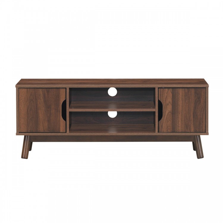 50 Inch Wood Media TV Stand with Storage Shelf
