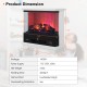 27 Inch Freestanding Electric Fireplace with 3-Level Vivid Flame Thermostat