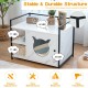 Enclosure Hidden Litter Furniture Cabinet with 2-Tier Storage Shelf
