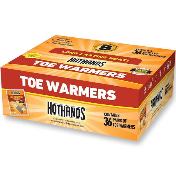 HOTHANDS Toe Warmers 36 Count – Mixed Material Appendage Warmers