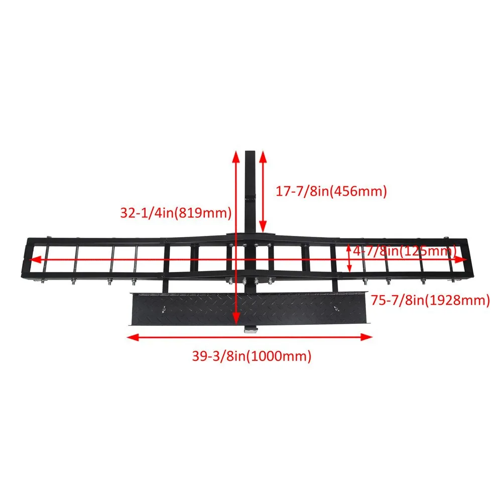 KOJEM 500 Lbs Heavy Duty Motorcycle Dirt Bike Scooter Carrier Hitch Rack