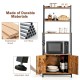 4-Tier Industrial Kitchen Bakers Rack Microwave Oven Stand