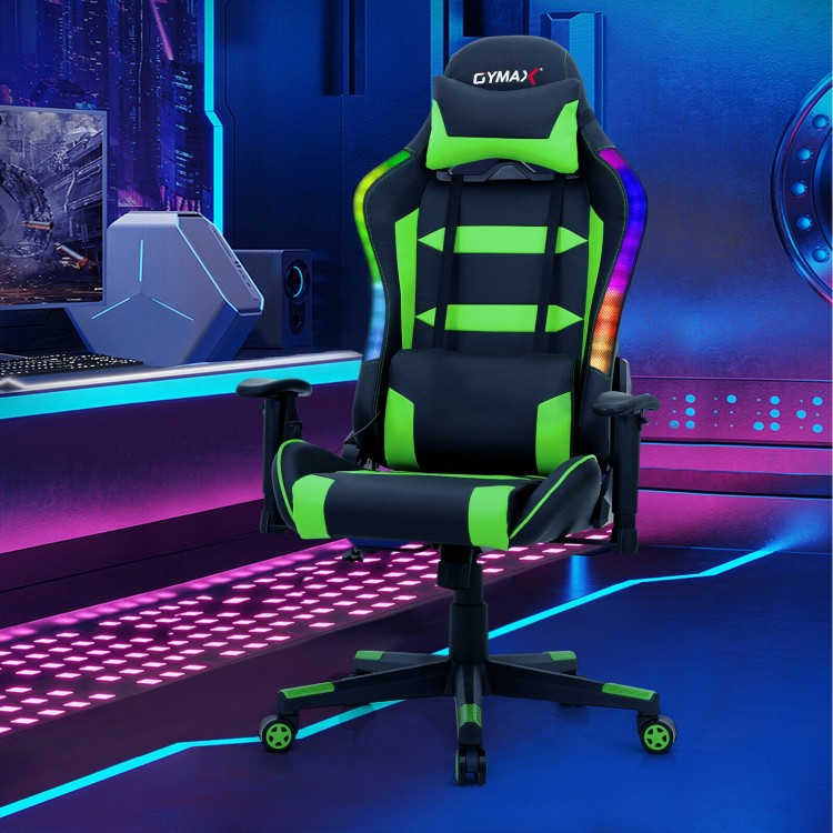 RGB Gaming Chair with LED Lights and Remote