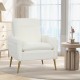 Upholstered Sherpa Modern Accent Armchair for Living Room