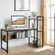 59-Inch Computer Desk Home Office Workstation with 4-Tier Storage Shelves