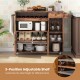 Rolling Kitchen Island Cart with Drop Leaf and Wine Rack