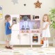 Wooden Kitchen Playset with Ice Maker and Sounds for Ages 3+