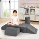 6-Piece Baby Climbing Blocks with 30D High-Density Foam and Carrying Handles