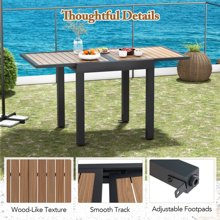 31.5-63 Inches Extendable Patio Table for 4-6 People