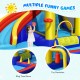 7-in-1 Inflatable Water Slide with 735W Air Blower and Splash Pool
