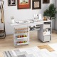 Multifunctional Folding Sewing Machine Craft Station with Storage Shelves