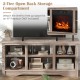 TV Stand for up to 65 Inch Flat Screen TVs with Adjustable Shelves for 18 Inch Electric Fireplace (Not Included)