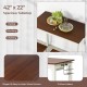 3-Piece Bar Table Set with 2 Wine Holders and Wooden Legs