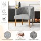 Upholstered Tub Chair with Solid Rubber Wood Legs and Adjustable Foot Pads for Living Room