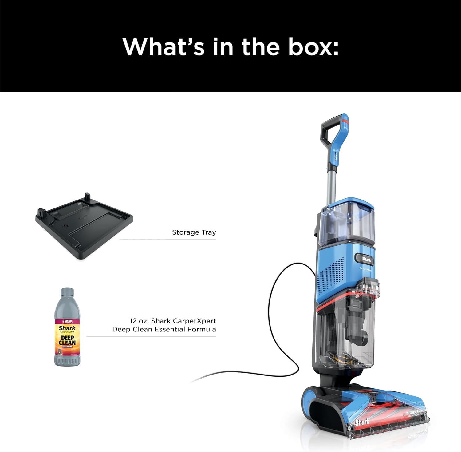 Upright Carpet, Area Rug & Upholstery Cleaner with StainStriker, Built-in Spot & Stain Cleaner, Perfect for Pets, Deep Cleaning & Tough Stain Removal, Carpet Shampooer, Cyan