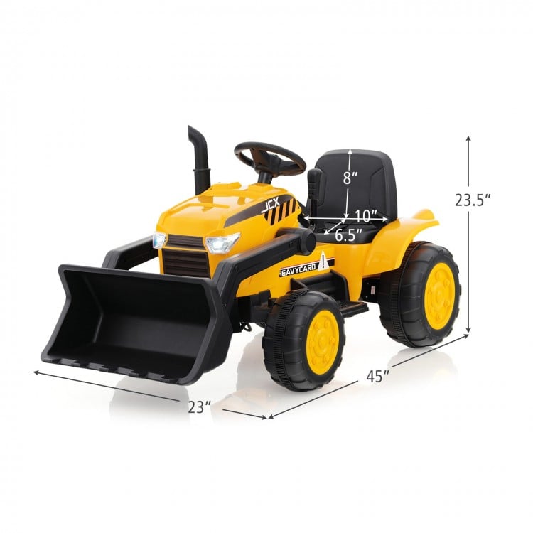 12V Kid's Ride on Excavator Electric Construction Vehicle with Adjustable Digging Bucket