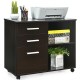 3-Drawer Mobile Lateral File Cabinet Printer Stand