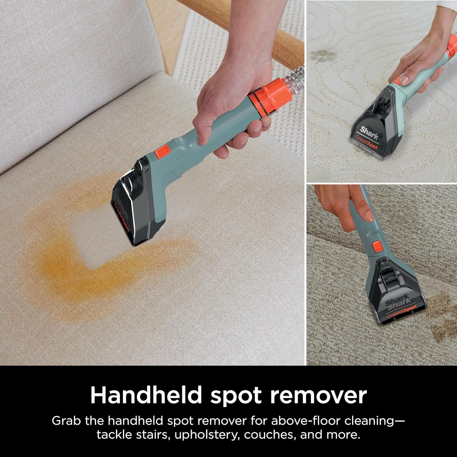 Upright Carpet, Area Rug & Upholstery Cleaner with StainStriker, Built-in Spot & Stain Cleaner, Perfect for Pets, Deep Cleaning & Tough Stain Removal, Carpet Shampooer, Cyan