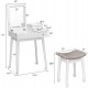 Vanity Dressing Table Set Flip Mirror Desk Furniture Stool