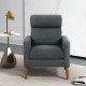 Lint Fabric Modern Accent Chair with Solid Wood Legs