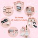 3-Tier Wooden Dollhouse for Kids Aged 3-8 Years Old with 32 Pieces of Accessories