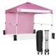 10 x 10 Feet Foldable Commercial Pop-up Canopy with Roller Bag and Banner Strip
