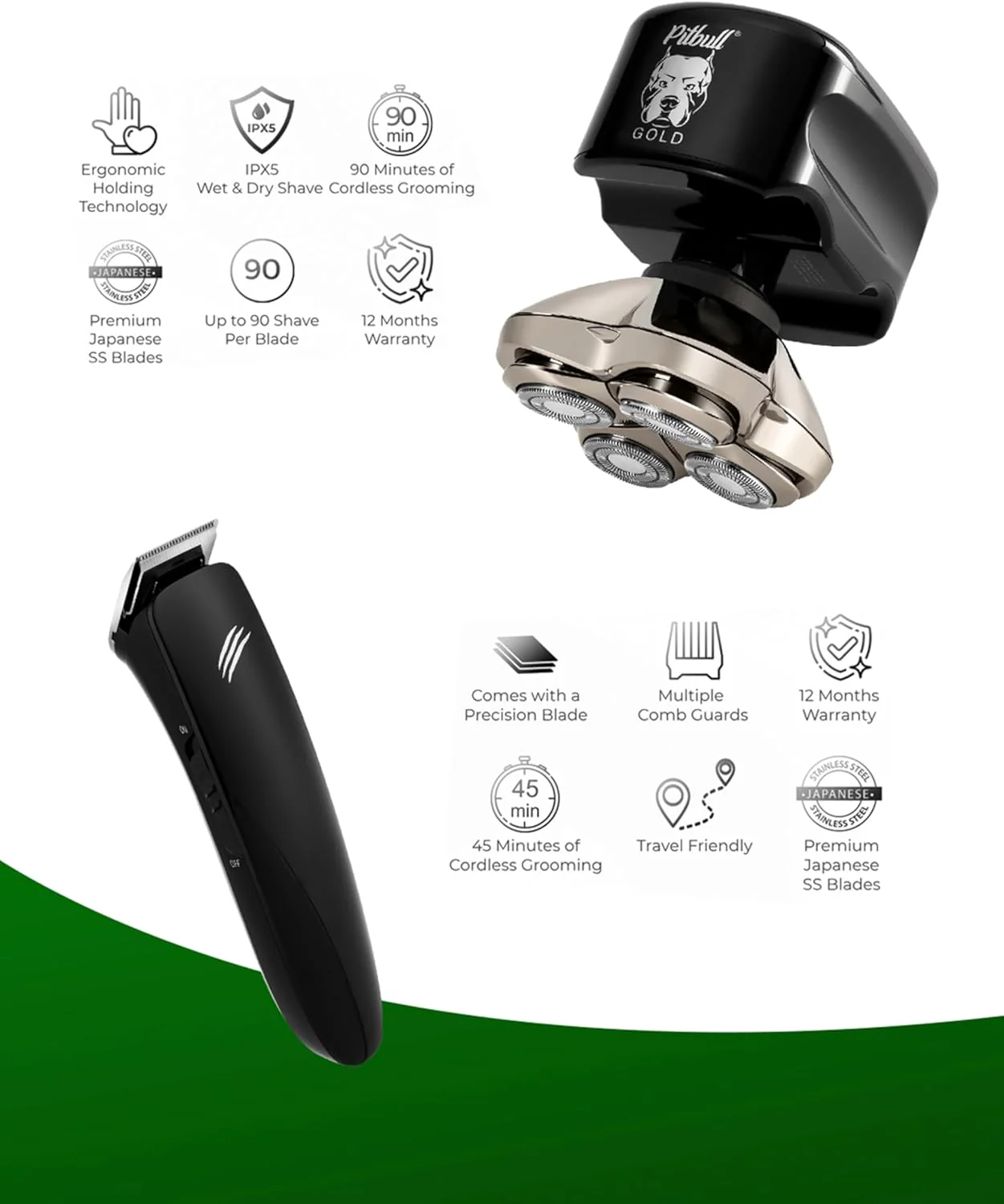 Pitbull Gold PRO Electric Head and Face Shaver