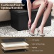 Upholstered Rectangle Footstool with PVC Leather Surface and Storage Function