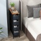 Vertical Narrow Dresser with 4 Removable Fabric Drawers