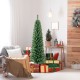 Pencil Christmas Tree with Memory Wire Branch Tips and Warm  LED Lights