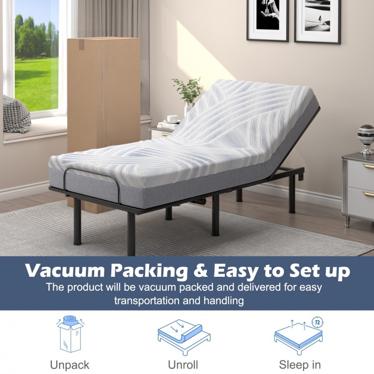 8/10 Inch Twin XL Cooling Adjustable Bed Memory Foam Mattress