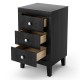 Modern Nightstand with 3 Drawers for Bedroom Living Room