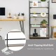 4-Tier Folding Bookshelf No-Assembly Industrial Bookcase Display Shelves