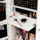 Wall Mounted Jewelry Armoire Organizer with Full-Length Frameless Mirror