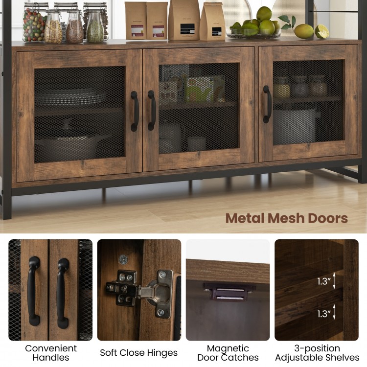 4 Piece Kitchen Island Set with Bench and Storage