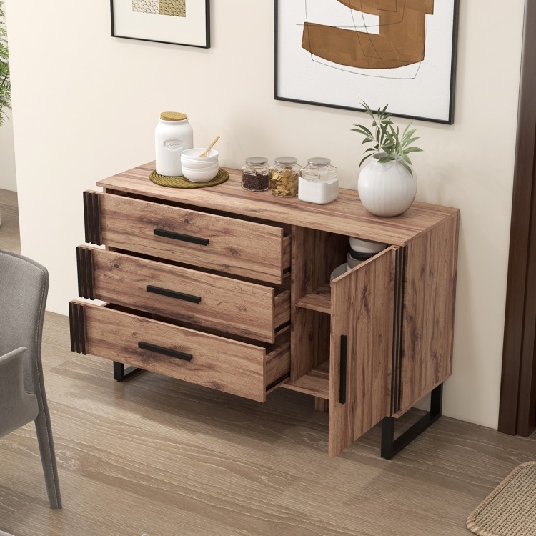 Sideboard Buffet Cabinet Credenza Storage Cabinet with 3 Drawers
