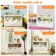 Kid Toy Storage Cabinet 3 Drawer Chest with Wheels Large Storage Cube Shelf