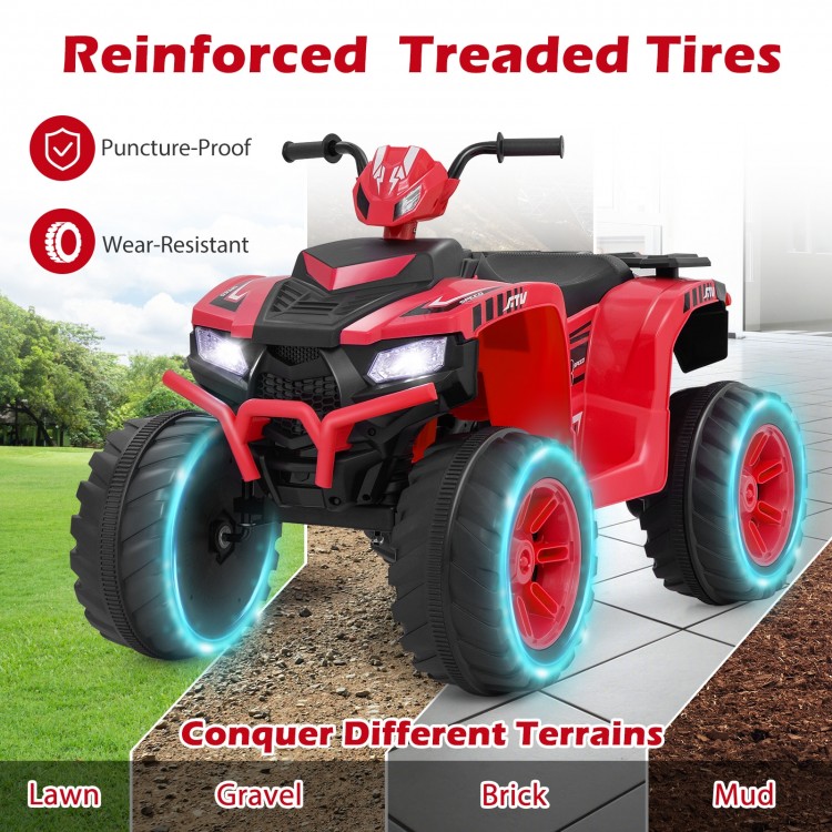 24V Kids Ride-On Electric ATV with Wireless Connection for Toddlers 3-8 Years Old