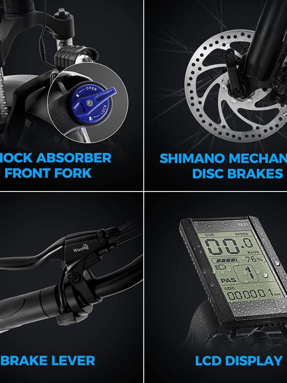 Outdoor electric bike with 48V/15Ah lithium battery ?C Black