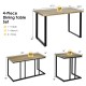 4 Pieces Industrial Dinette Set with Bench and 2 Stools