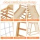 6-in-1 Jungle Gym Wooden Indoor Playground with Double-Sided Ramp and Monkey Bars