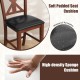 24 Inch Upholstered Dining Chair with Hollowed High Backrest Set of 2