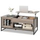 42 Inch Lift Top Coffee Table with Storage and Hidden Compartment