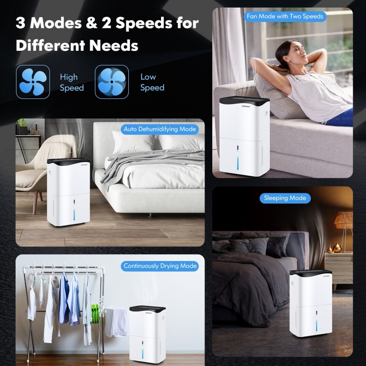100-Pint Dehumidifier with Smart App and Alexa Control for Home and Basements