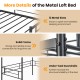 Metal Twin Bed Frame Single High Loft Bed