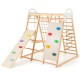 8-in-1 Wooden Jungle Gym Playset with Slide and Monkey Bars