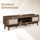 Sliding Door TV Stand for 65 Inch TV with Woven Doors