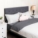 Adjustable Tufted Fabric Upholstered Headboard for Queen and Full Size Bed