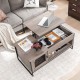 42 Inch Lift Top Coffee Table with Storage and Hidden Compartment